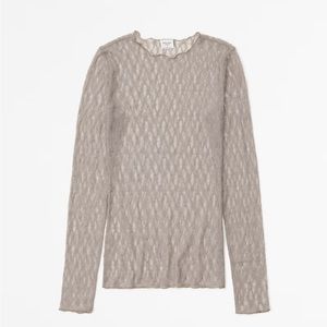 Abercrombie long sleeve tuckable lace top